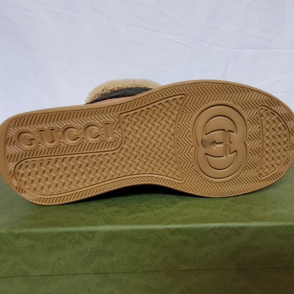 NIB Gucci GG wool shearling-lined horsebit snow boots- IT 36 US 6 - Picture 5 of 14